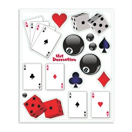 980843 MERKLOOS Aufkleber-Satz Spielkarten + Würfel 240 x 200 mm