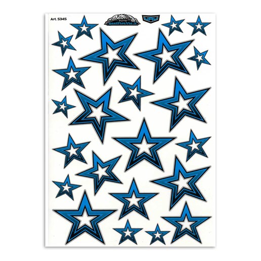 91.05345 MERKLOOS Aufkleber-Set blaue Sterne 340 x 240 mm