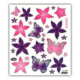 092301 MERKLOOS Aufkleber-Set Blumen & Schmetterlinge 240 x 200 mm