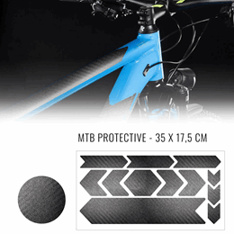 092020 MERKLOOS Fahrrad Rahmenschutzaufkleber Set Carbon Look 165 x 340 mm