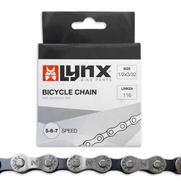 440405 LYNX Fahrradkette 5, 6, 7-fach 1/2 x 3/32 Inch - 116L - 7.3 mm